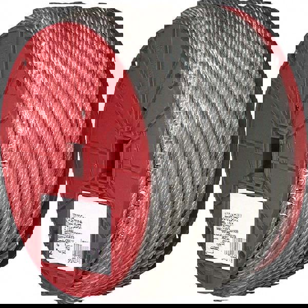 Wire Rope & Cable; Product Type: Cable ; Breaking Strength (Lb.): 840 ; Bare Diameter (Fractional Inch): 3/16 ; Length Ft.: 250.00 ; Diameter (Inch, Fraction): 3/16 ; Head Coating: Vinyl