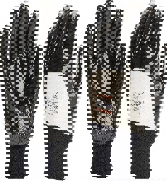 General Purpose Work Gloves: Medium, Nitrile Coated, Cotton & Jersey