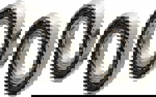 Angular Contact Ball Bearing: 25 mm Bore Dia, 47 mm OD, 12 mm OAW, Without Flange