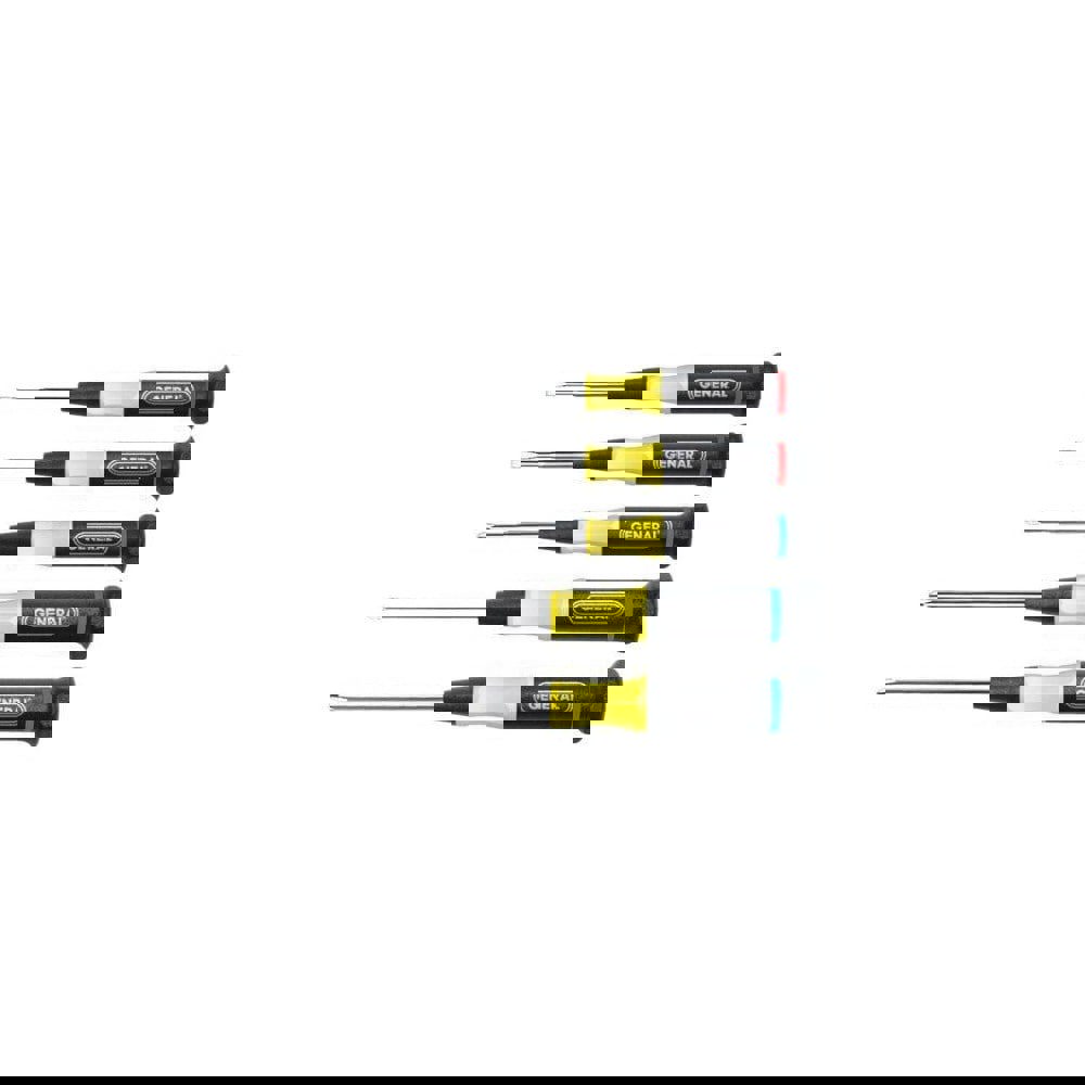 Screwdriver Set: 5 Pc, Phillips & Slotted