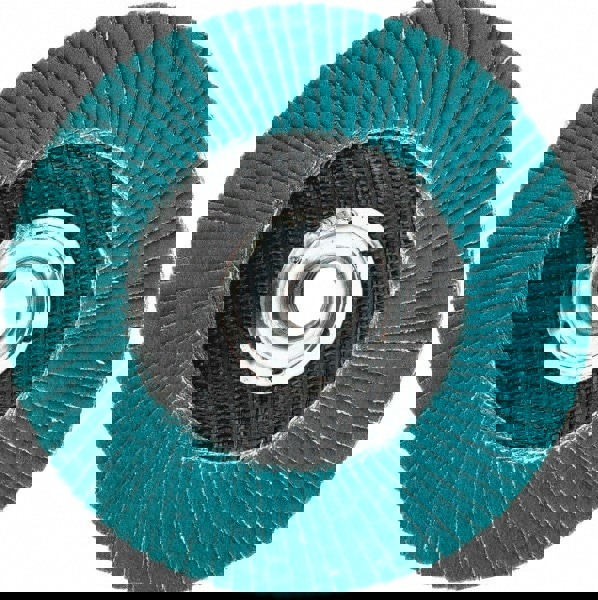 Flap Disc: 5/8-11 Hole, 80 Grit, Zirconia Alumina, Type 27