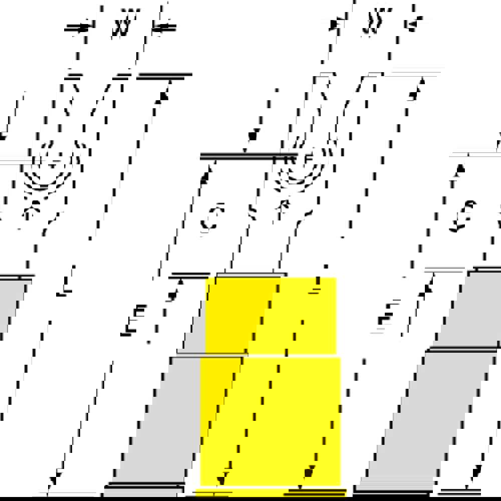 Locking Fork Terminal: Yellow, Nylon, Partially Insulated, #6 Stud, Crimp