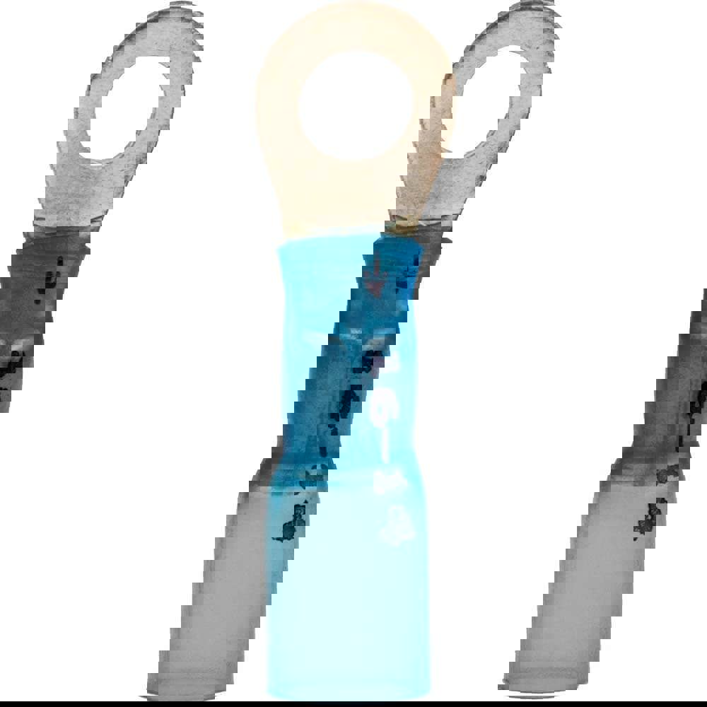 Circular Ring Terminal: Partially Insulated, 16 to 14 AWG, Crimp Connection