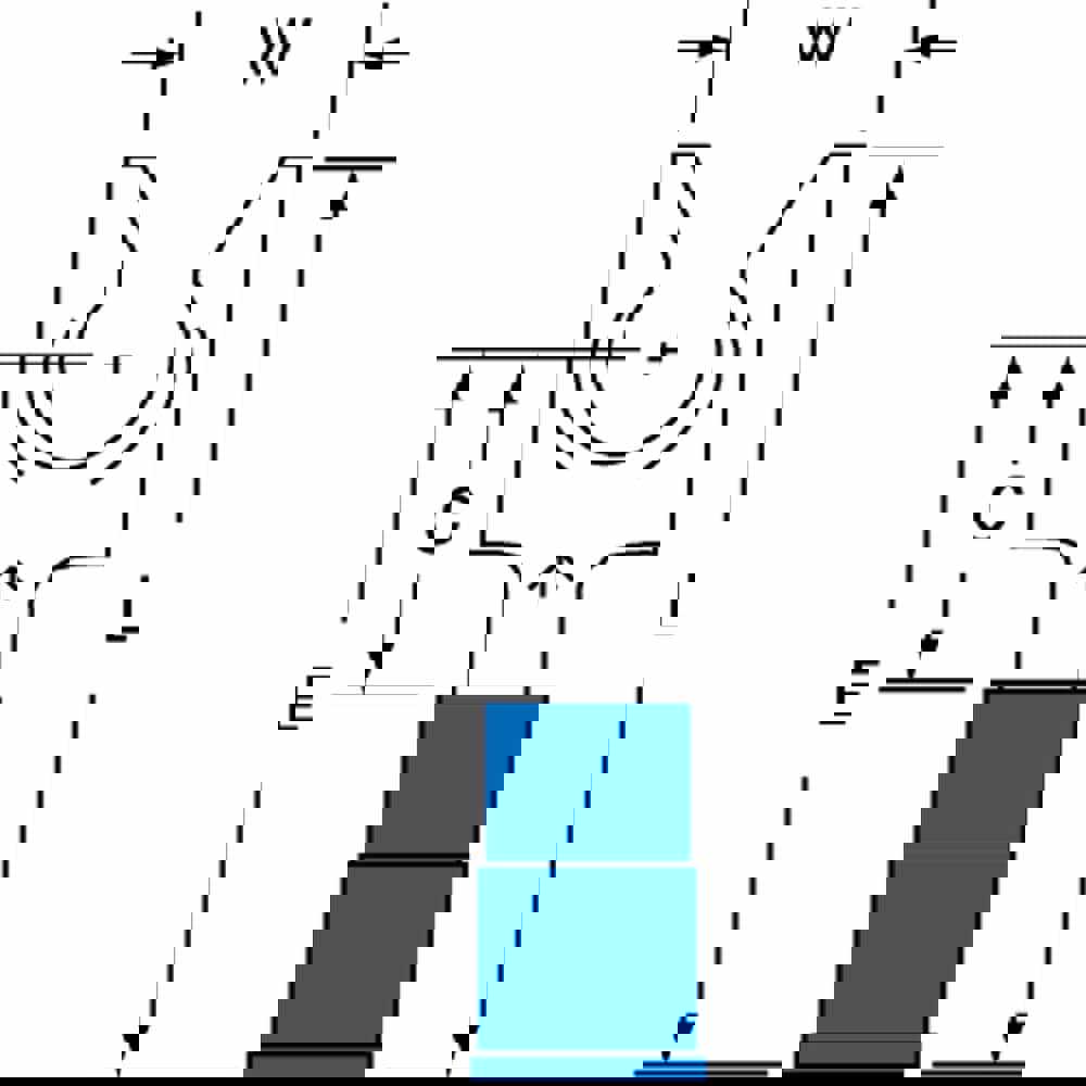 Locking Fork Terminal: Blue, Nylon, Partially Insulated, #1/4