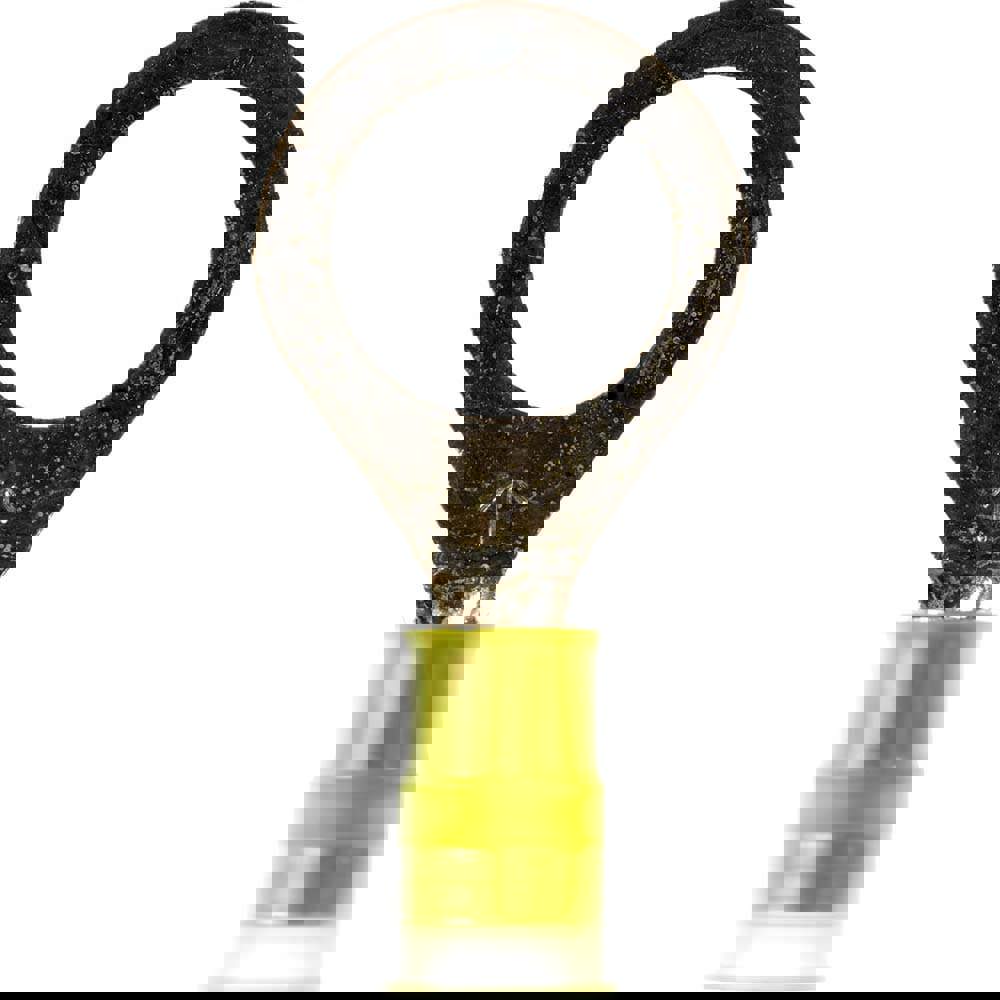 Circular Ring Terminal: Partially Insulated, 12 to 10 AWG, Crimp Connection