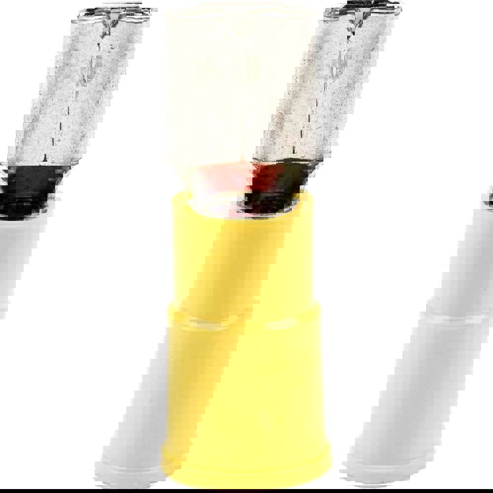 Wire Disconnect: Female, Yellow, Vinyl, 12-10 AWG, 1/4