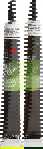 Weatherstrip Adhesive Glue: 5 oz Tube, Black