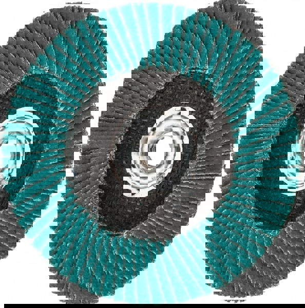 Flap Disc: 5/8-11 Hole, 40 Grit, Zirconia Alumina, Type 27