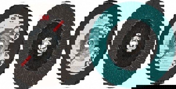 Flap Disc: 5/8-11 Hole, 40 Grit, Zirconia Alumina, Type 27