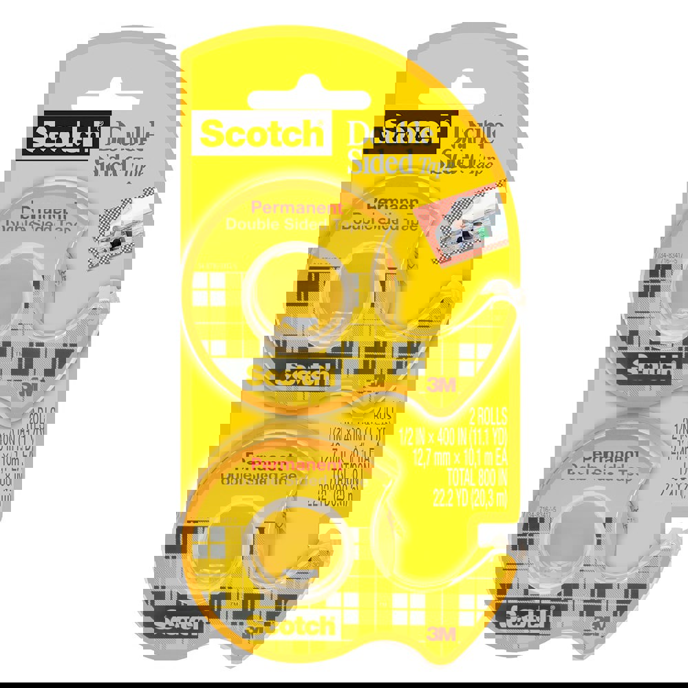 Transparent Double-Sided Acetate Tape: 1/2