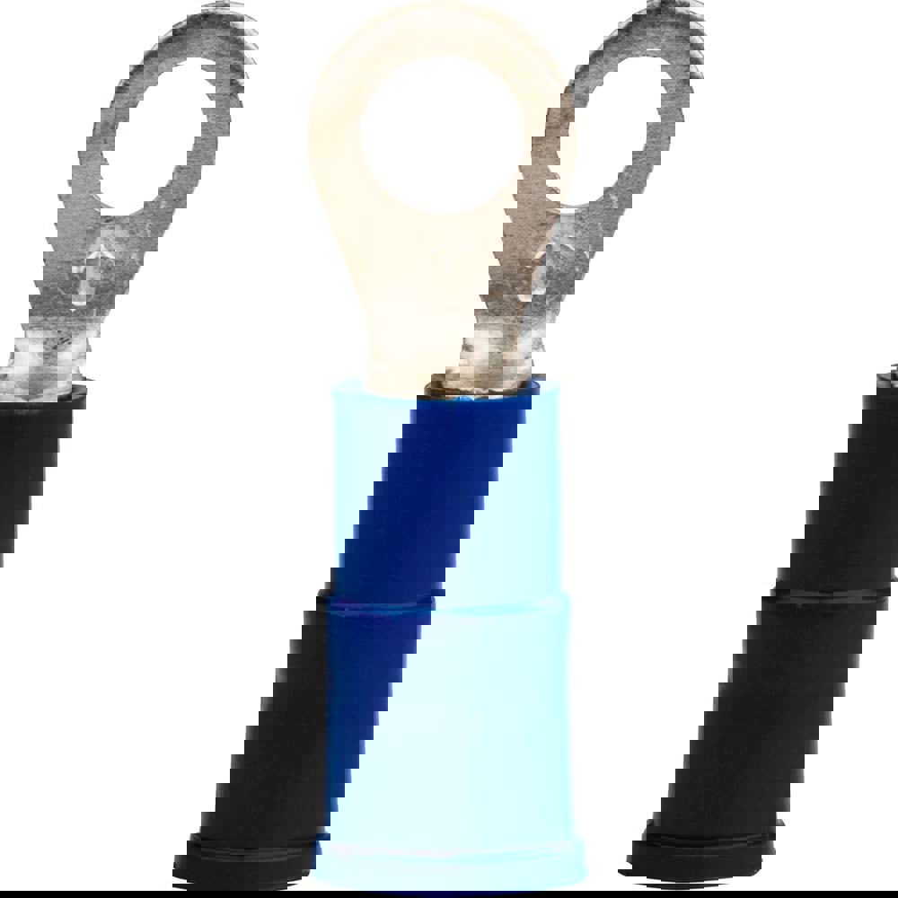 Circular Ring Terminal: Partially Insulated, 12 to 10 AWG, Crimp Connection