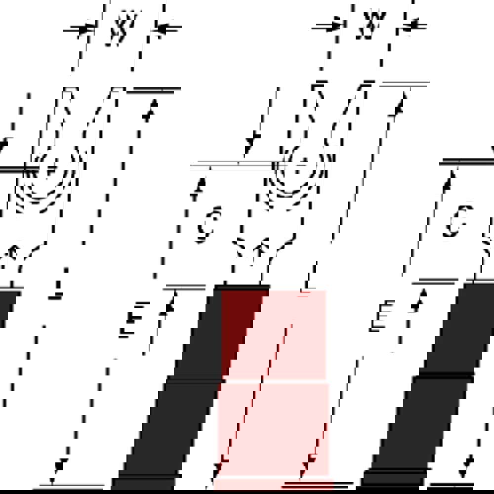 Locking Fork Terminal: Red, Nylon, Partially Insulated, #6 Stud, Crimp