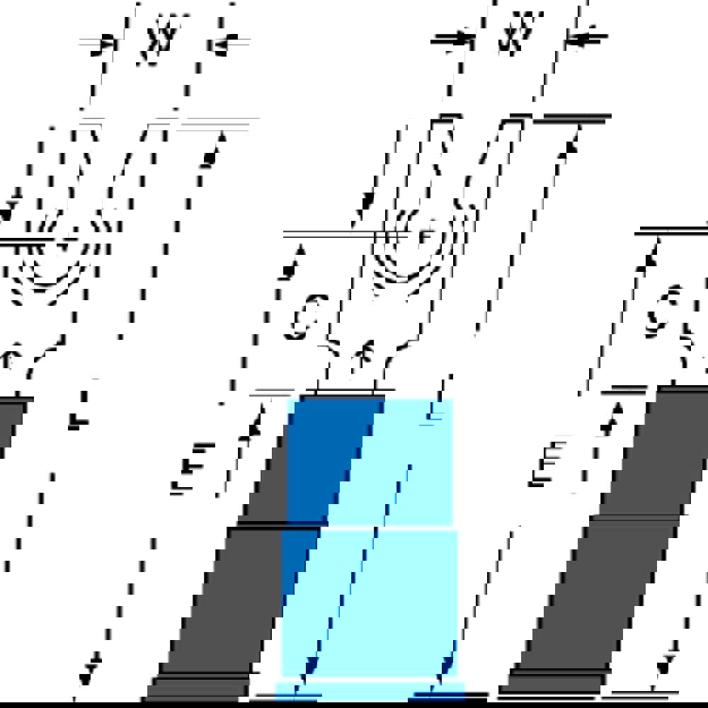 Locking Fork Terminal: Blue, Nylon, Partially Insulated, #8 Stud, Crimp