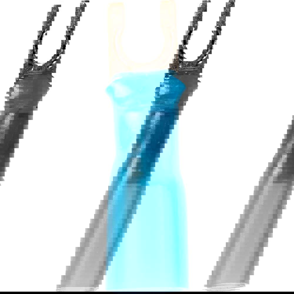 Locking Fork Terminal: Blue, Partially Insulated, #6 Stud, Crimp