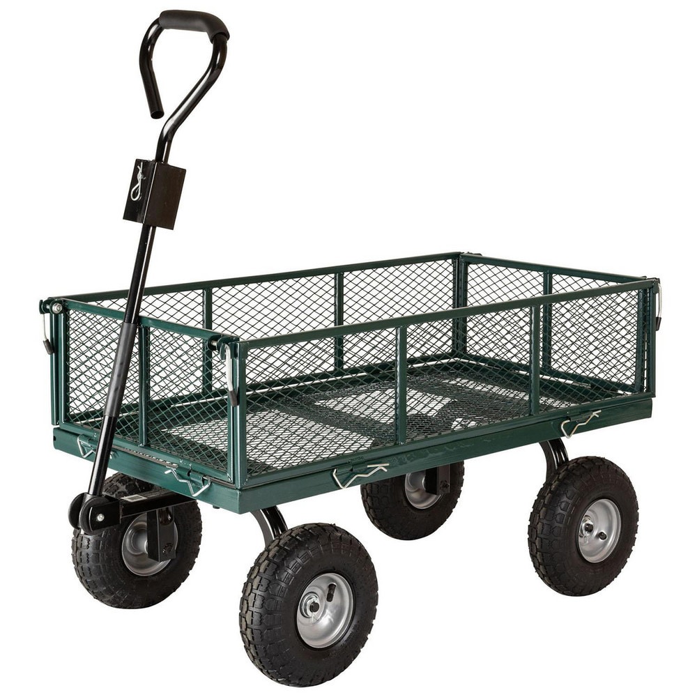 Carts; Cart Type: Garden Cart ; Material: Steel ; Length (Inch): 43-5/16 ; Height (Inch): 41-7/16 ; Width (Inch): 20 ; Brake Type: No Brake