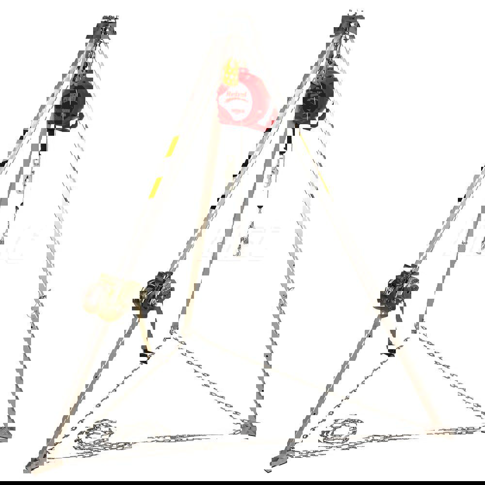 50 Ft Cable, Tripod Base, Manual Winch, Confined Space Entry & Retrieval System