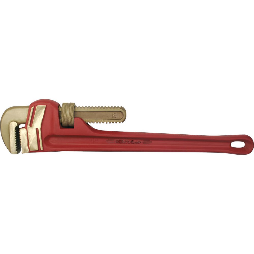 Pipe Wrenches; Wrench Type: Heavy-Duty Pipe; NonSparking; Pipe Wrench ; Maximum Pipe Capacity (Inch): 2-1/2 ; Overall Length (Inch): 18 ; Material: Beryllium Copper ; Jaw Texture: Serrated
