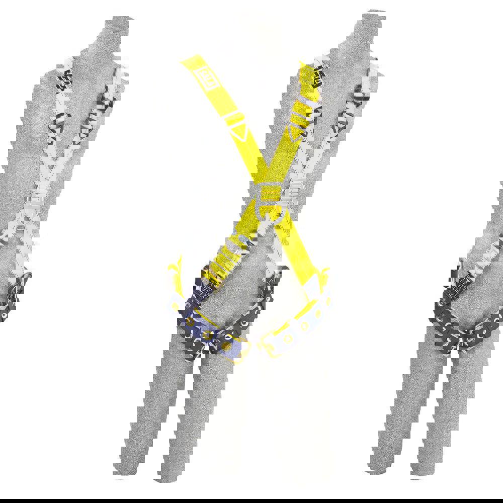 Fall Protection Harnesses: 420 Lb, Cross-Over Style, Size X-Large, For Climbing, Polyester, Back & Front