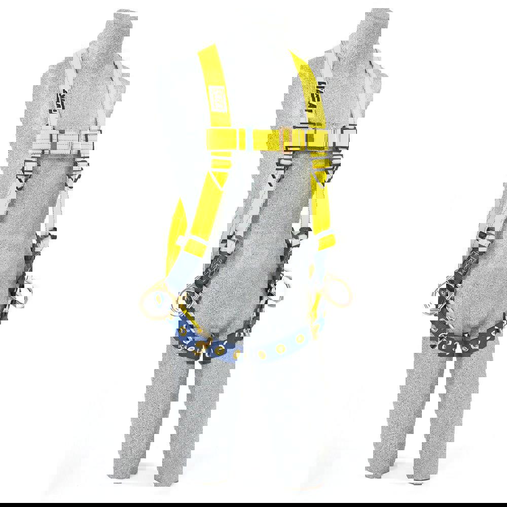 Fall Protection Harnesses: 420 Lb, Vest Style, Size X-Large, For Positioning, Polyester, Back & Side