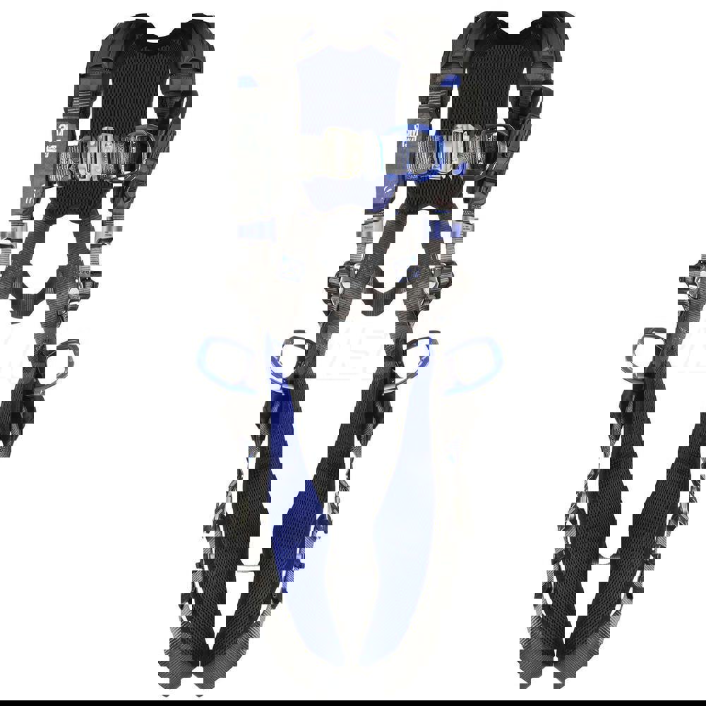 Fall Protection Harnesses: 420 Lb, Vest Style, Size Medium, For Climbing & Positioning, Polyester, Back Front & Side