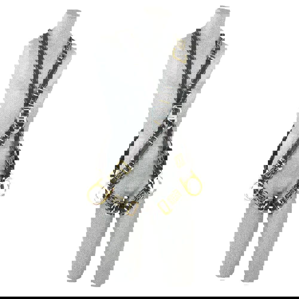 Fall Protection Harnesses: 310 Lb, Cross-Over Style, Size Universal, For Climbing & Positioning, Nomex & Kevlar, Back Front & Side