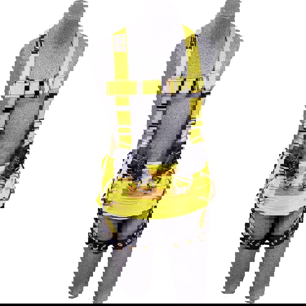 Fall Protection Harnesses: 420 Lb, Vest Style, Size X-Large, For Derrick & Oil Rig, Polyester, Back