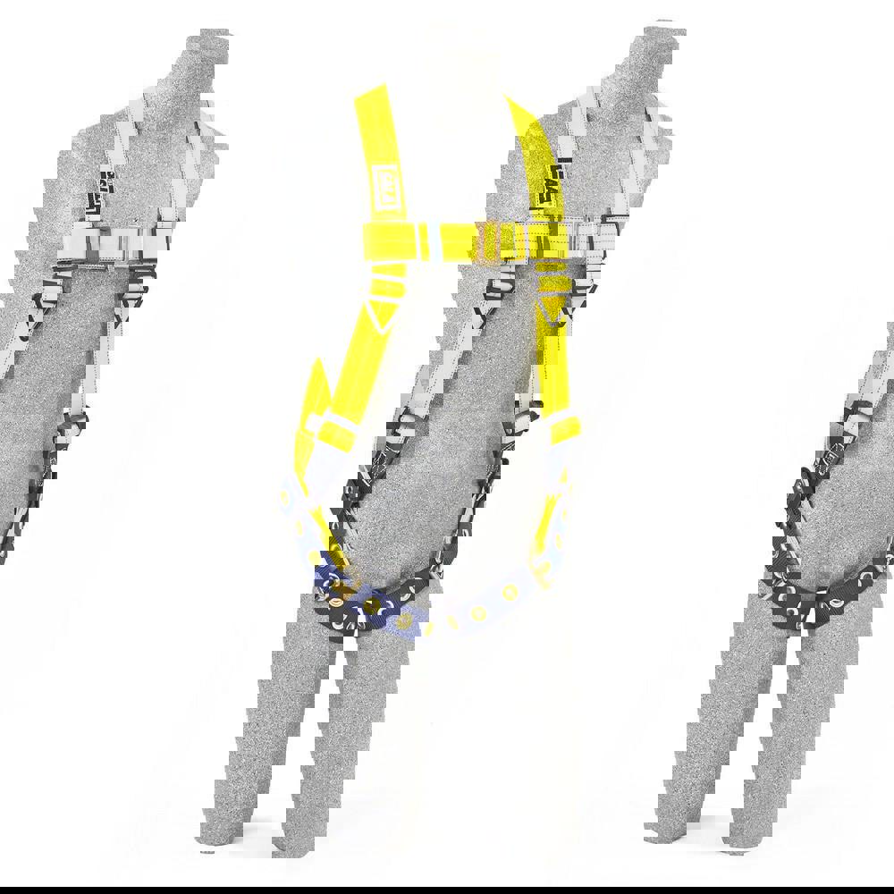 Fall Protection Harnesses: 420 Lb, Vest Style, Size Large, For General Industry, Polyester, Back