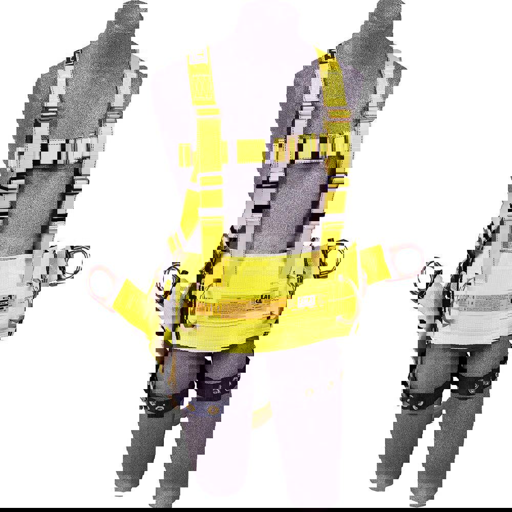 Fall Protection Harnesses: 420 Lb, Vest Style, Size Large, For Derrick & Oil Rig, Polyester, Back