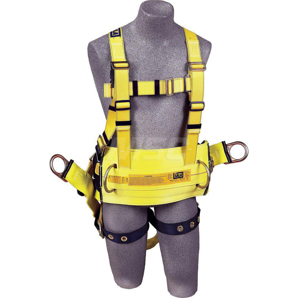 Fall Protection Harnesses: 420 Lb, Vest Style, Size Small, For Derrick & Oil Rig, Polyester, Back