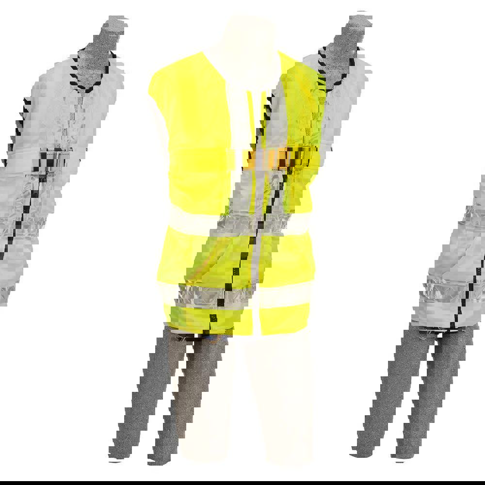 Fall Protection Harnesses: 420 Lb, Vest Style, Size Universal, For General Industry, Polyester, Back