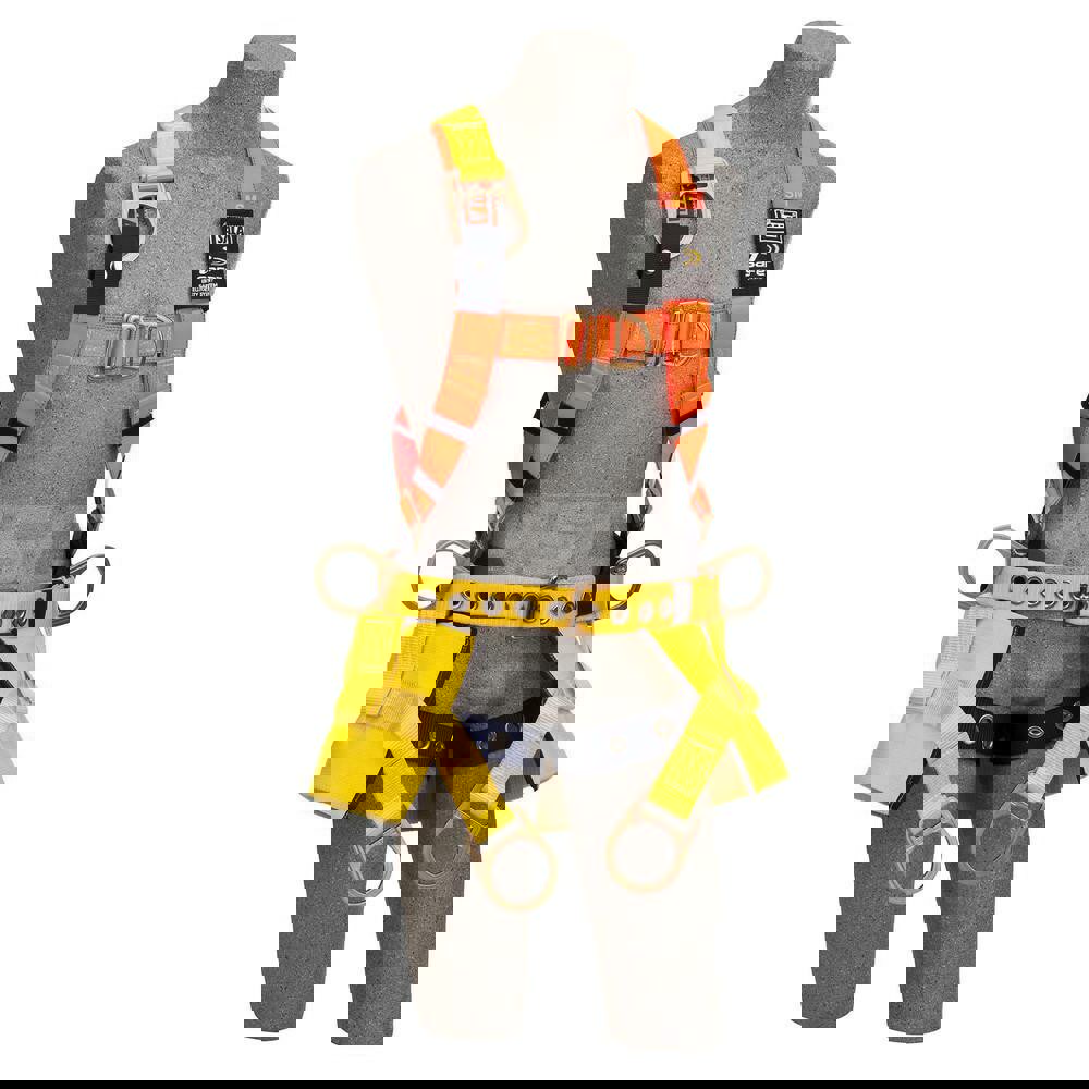 Fall Protection Harnesses: 420 Lb, Vest Style, Size Large, For Climbing & Positioning, Polyester, Back Front Shoulder & Side