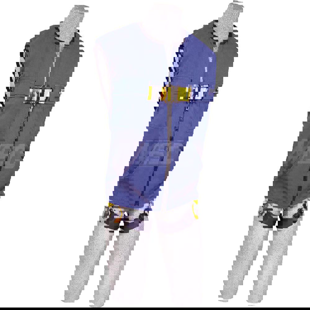 Fall Protection Harnesses: 420 Lb, Vest Style, Size Small, For General Industry, Polyester, Back