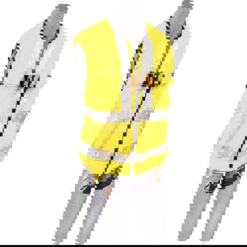 Fall Protection Harnesses: 420 Lb, Vest Style, Size Small, For General Industry, Polyester, Back