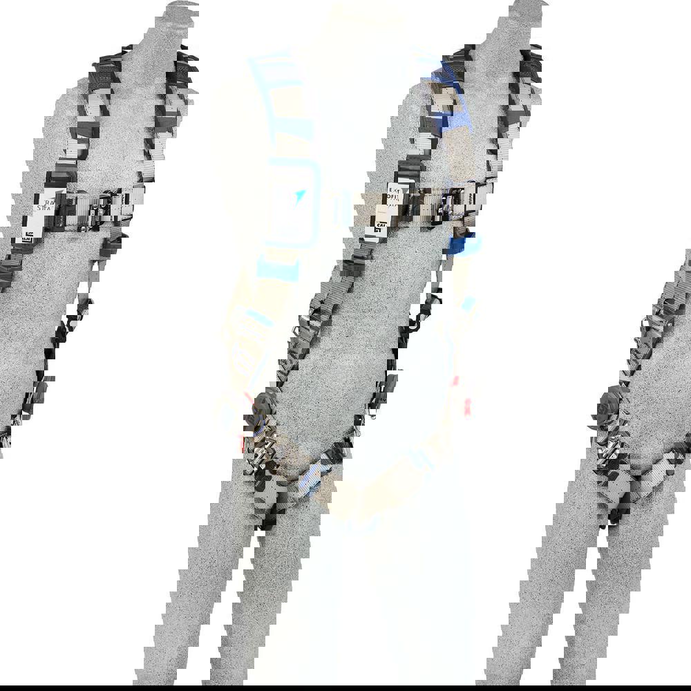 Fall Protection Harnesses: 420 Lb, Vest Style, Size Large, For General Industry, Polyester, Back