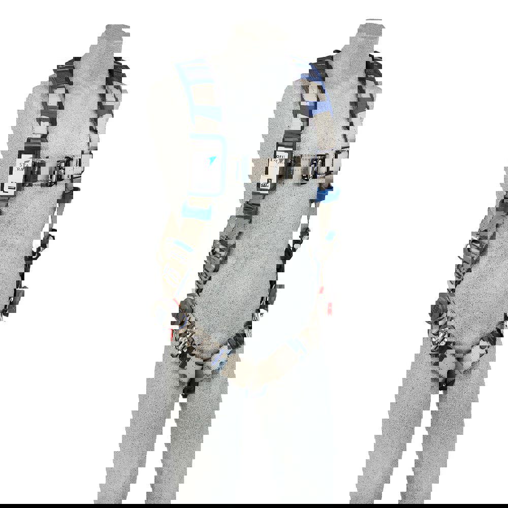 Fall Protection Harnesses: 420 Lb, Vest Style, Size X-Large, For General Industry, Polyester, Back