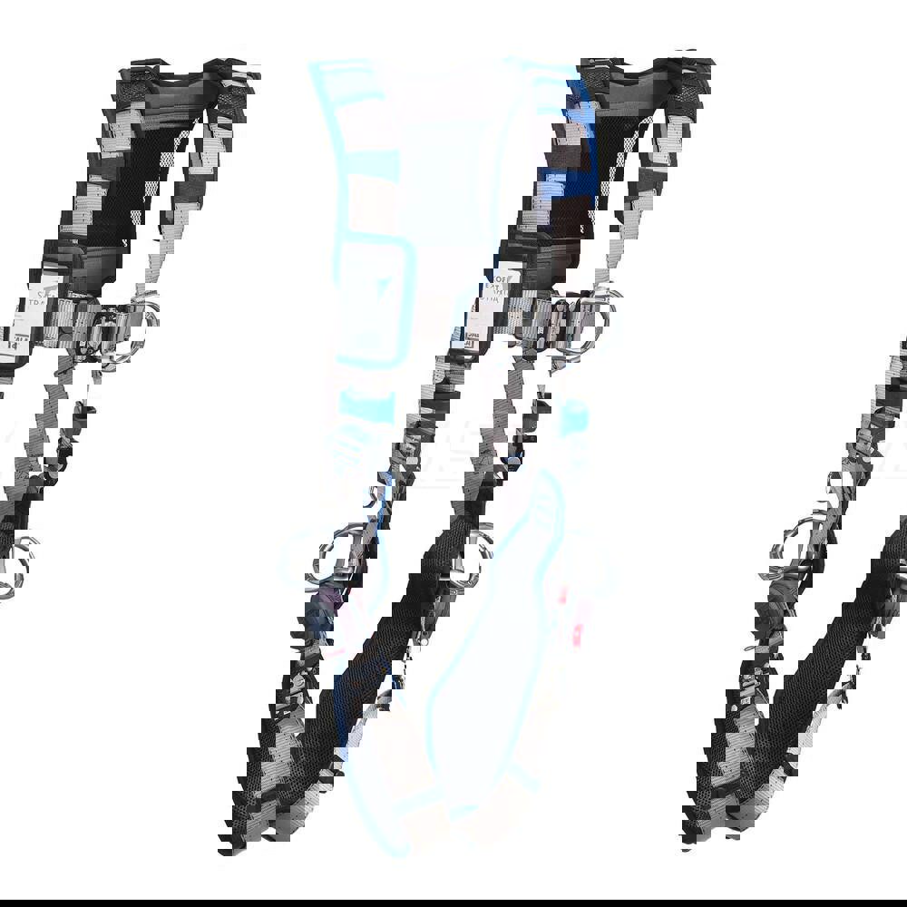 Fall Protection Harnesses: 420 Lb, Vest Style, Size Medium, For Climbing & Positioning, Polyester, Back Front & Side