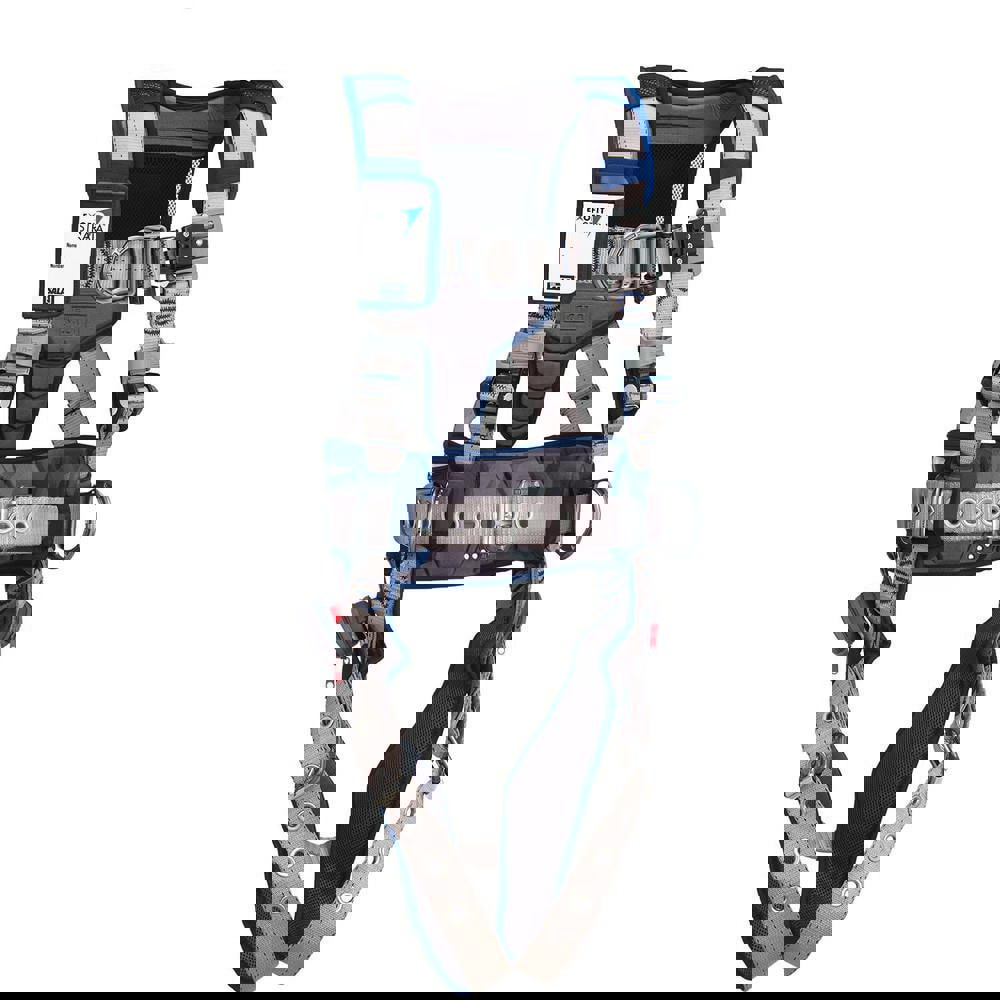 Fall Protection Harnesses: 420 Lb, Construction Style, Size X-Large, For Climbing & Positioning, Polyester, Back Front & Side