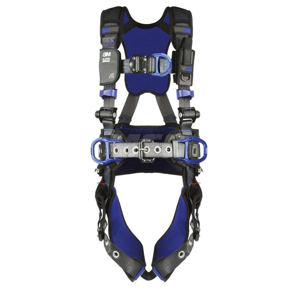 Fall Protection Harnesses: 420 Lb, Size 2X-Large, For Climbing Positioning & Wind Energy, Back Front & Hips