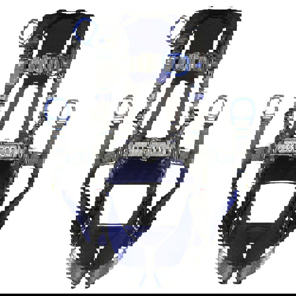 Fall Protection Harnesses: 420 Lb, Vest Style, Size Small, For Climbing Positioning Derrick & Oil Rig, Polyester, Back & Front