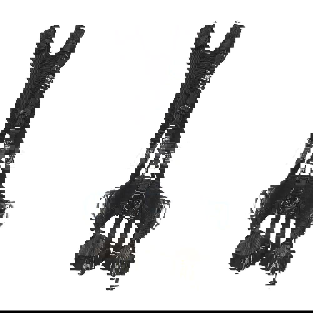 Fall Protection Harnesses: 420 Lb, Vest Style, Size Large, For Climbing & Positioning, Nylon, Back Front & Side