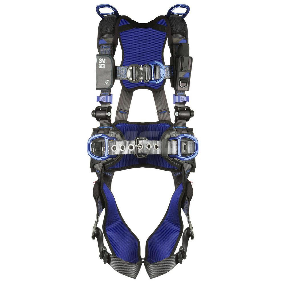 Fall Protection Harnesses: 420 Lb, Vest Style, Size Medium, For Climbing Positioning Retrieval & Rescue, Back Front Hips & Shoulder