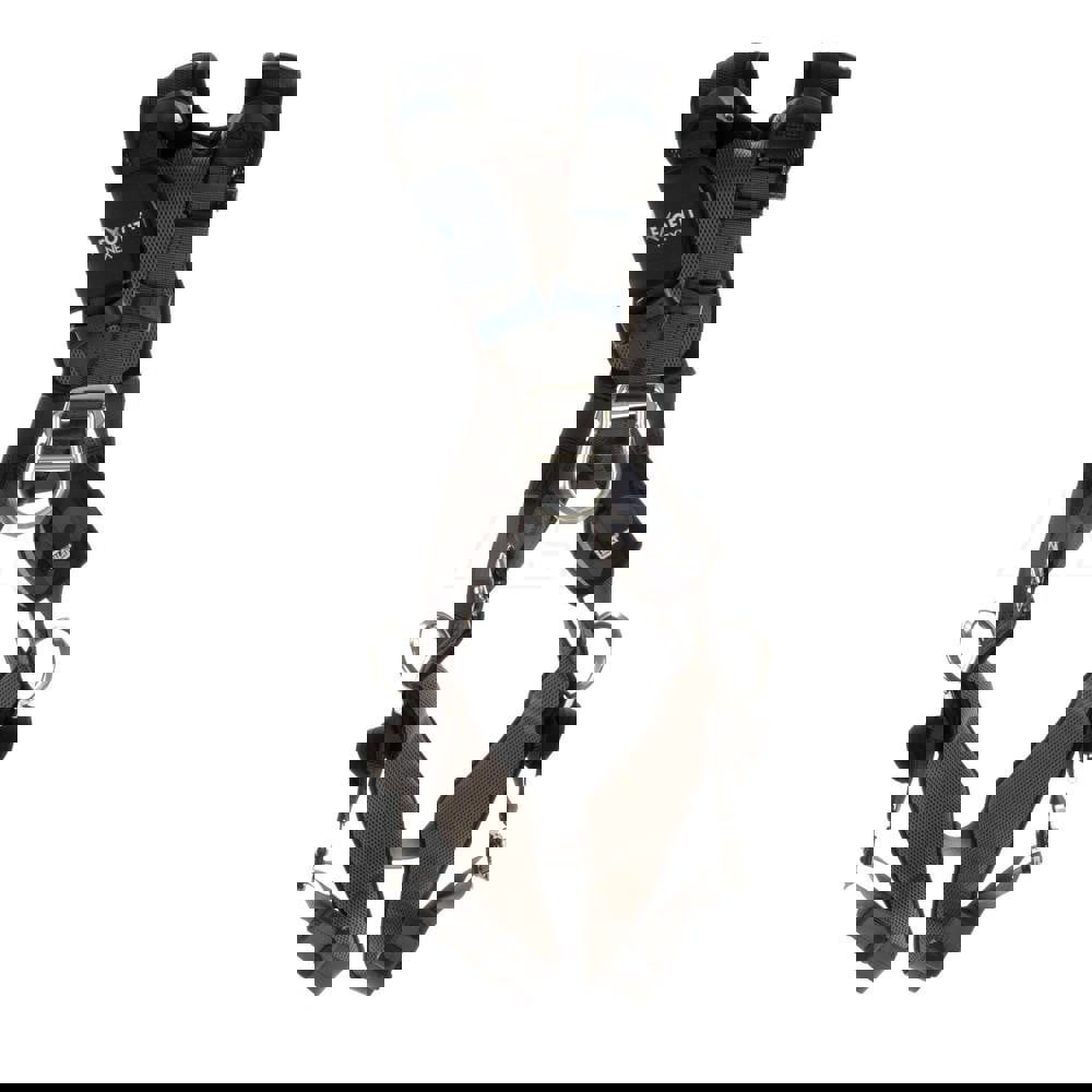 Fall Protection Harnesses: 420 Lb, Cross-Over Style, Size Small, For Climbing & Positioning, Polyester, Back Front & Side