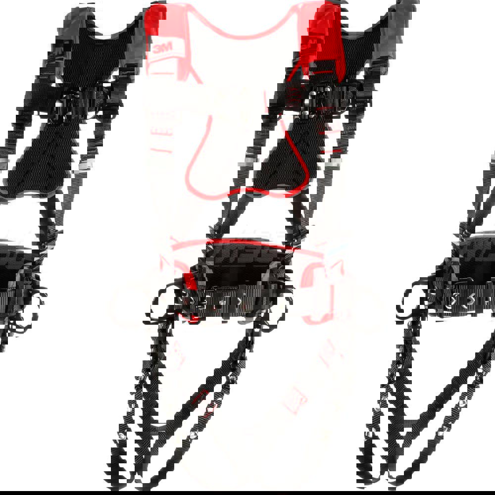 Fall Protection Harnesses: 420 Lb, Construction Style, Size Medium & Large, For Climbing & Positioning, Polyester, Back Front & Side