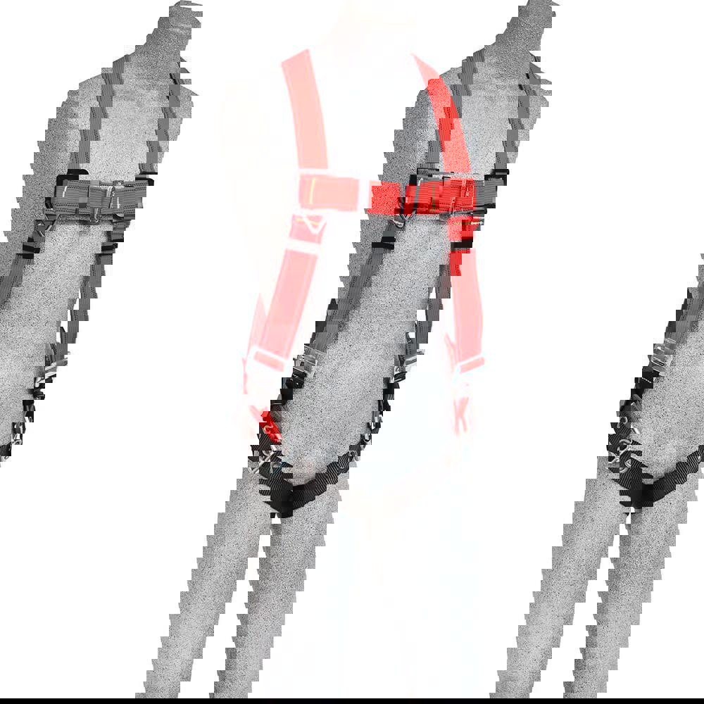 Fall Protection Harnesses: 420 Lb, Vest Style, Size X-Large, For General Industry, Kevlar, Back