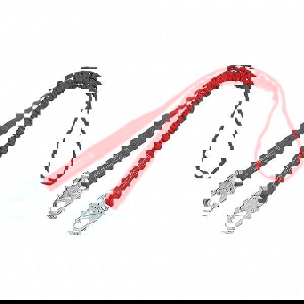 Lanyards & Lifelines; Type: Shock Absorbing Lanyard ; Anchorage End Connection: Snap Hook ; Harness Connection: Steel Snap Hook ; For Arc Flash Work: No ; Material: Polyester Webbing ; Color: Red