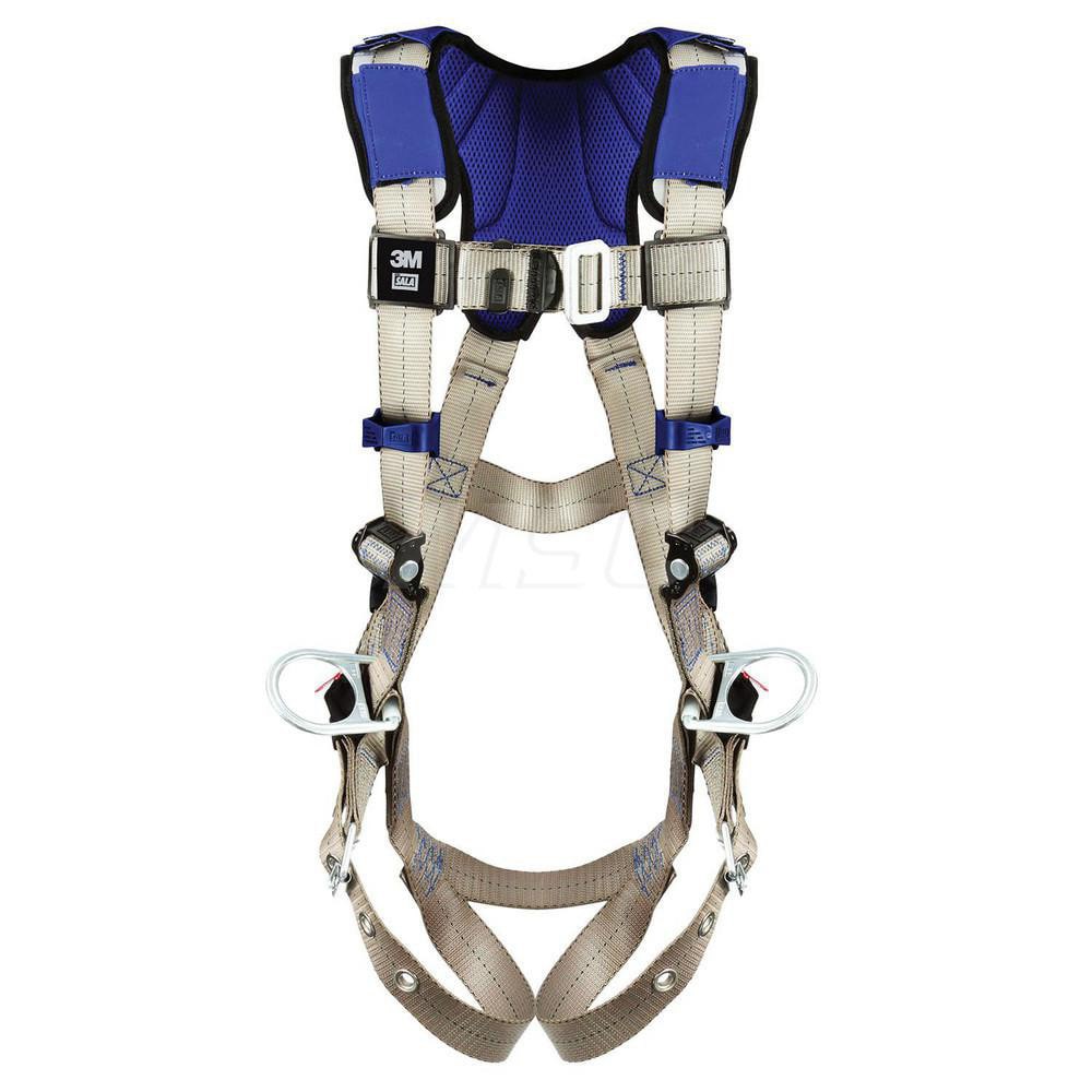 Fall Protection Harnesses: 420 Lb, Vest Style, Size 2X-Large, For Positioning, Back & Hips