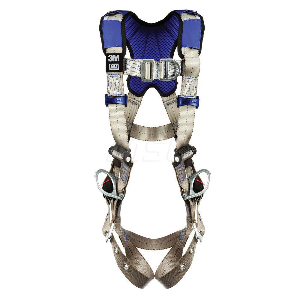 Fall Protection Harnesses: 420 Lb, Vest Style, Size X-Large, For Climbing & Positioning, Back Front & Hips