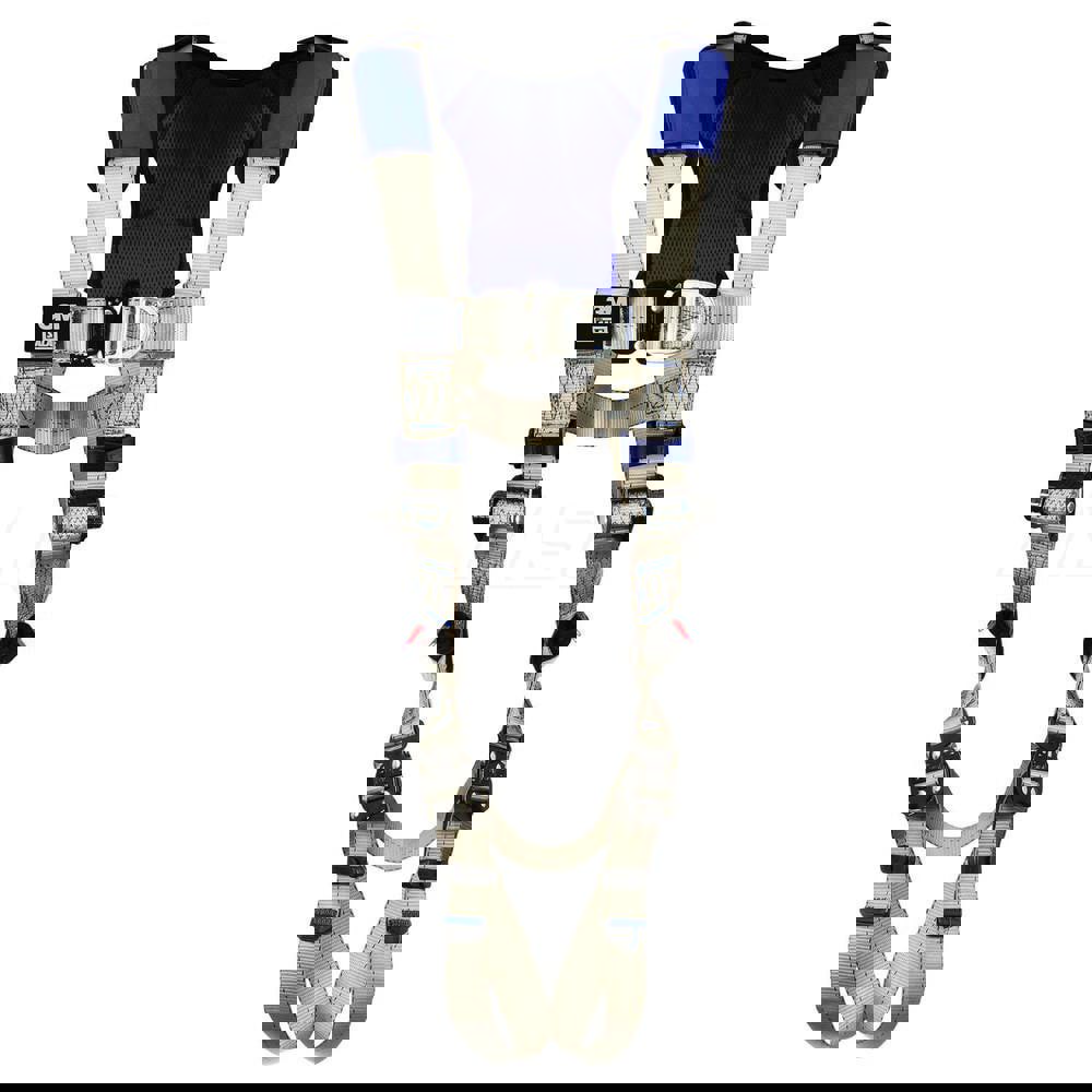 Fall Protection Harnesses: 420 Lb, Vest Style, Size Large, For Climbing, Back & Front