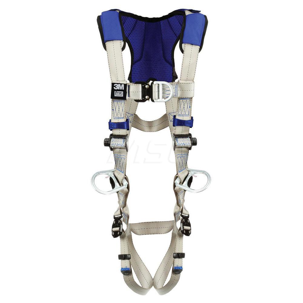 Fall Protection Harnesses: 420 Lb, Vest Style, Size 2X-Large, For Climbing & Positioning, Back Front & Hips