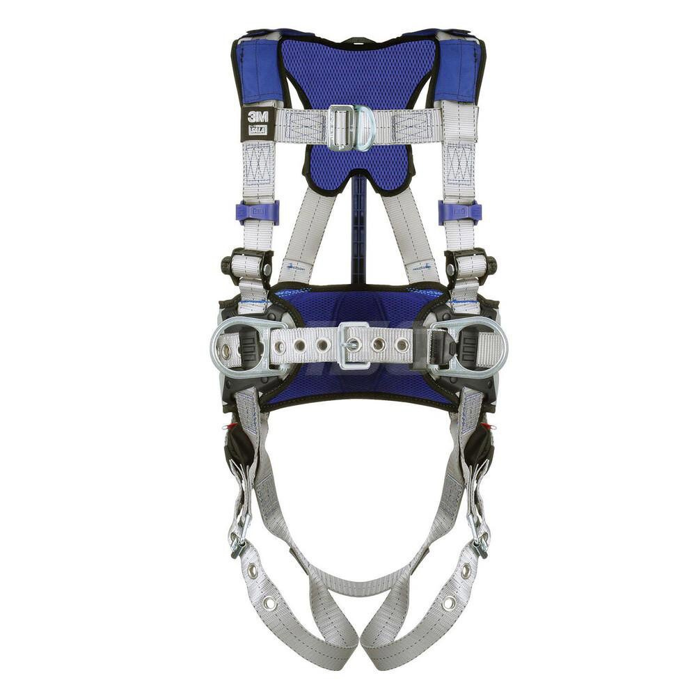 Fall Protection Harnesses: 420 Lb, Construction Style, Size X-Large, For Climbing Construction & Positioning, Back Front & Hips